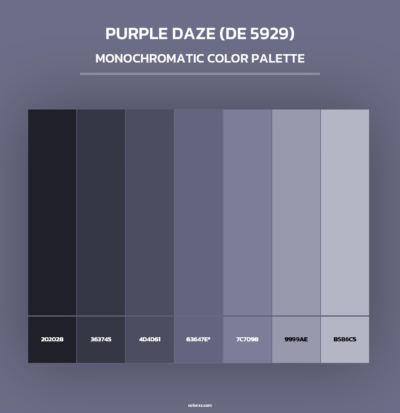 Purple Daze (DE 5929) - Monochromatic Color Palette