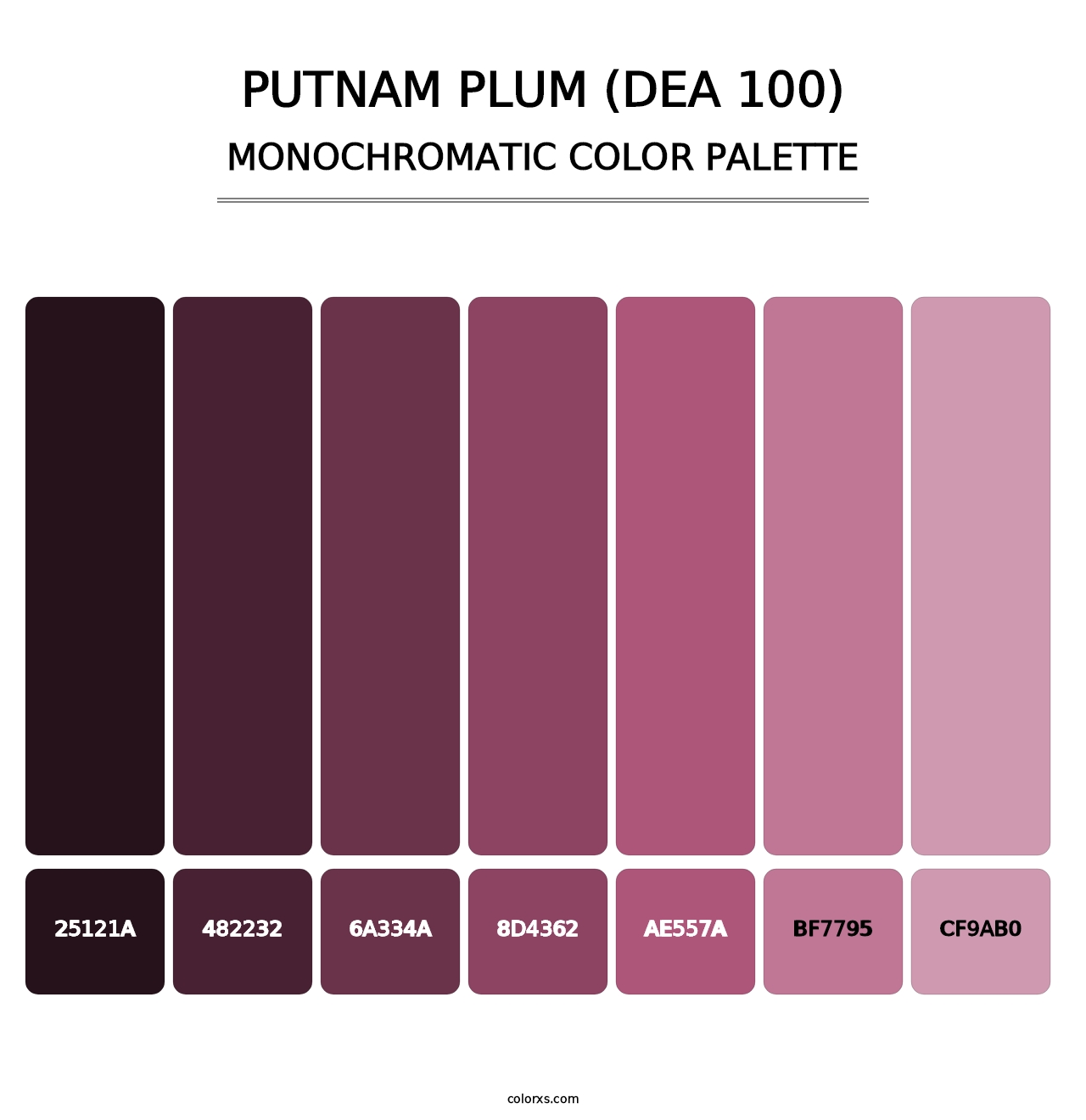 Putnam Plum (DEA 100) - Monochromatic Color Palette