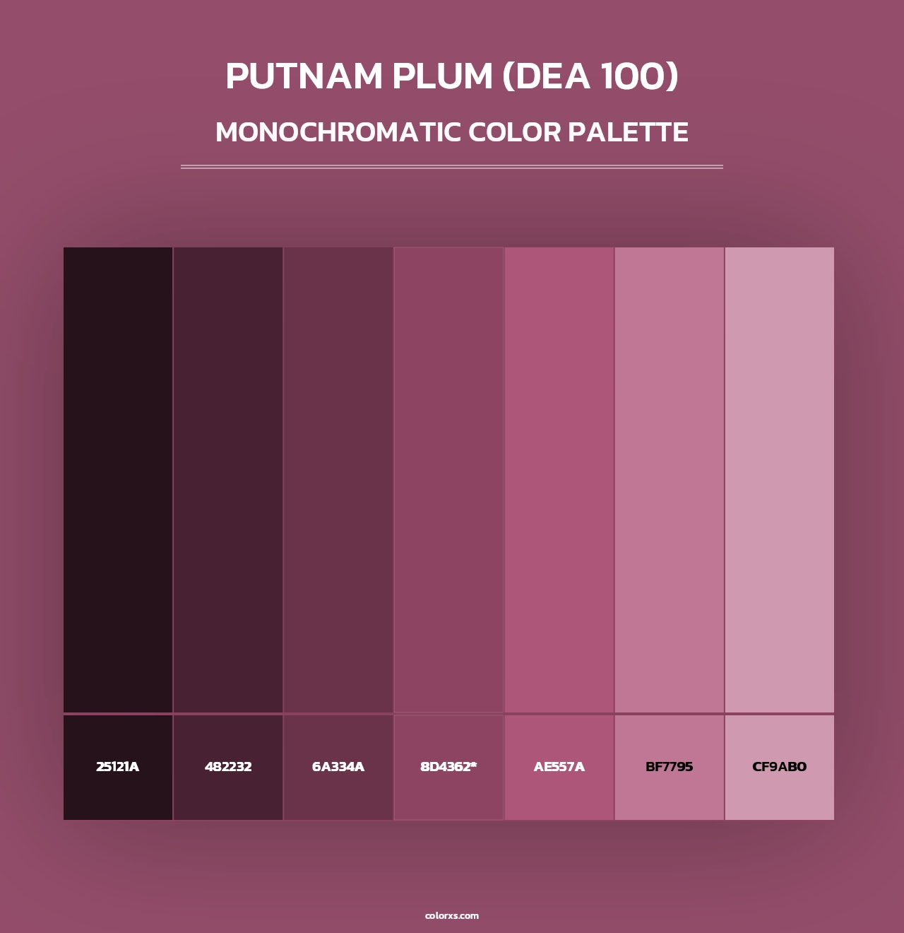 Putnam Plum (DEA 100) - Monochromatic Color Palette