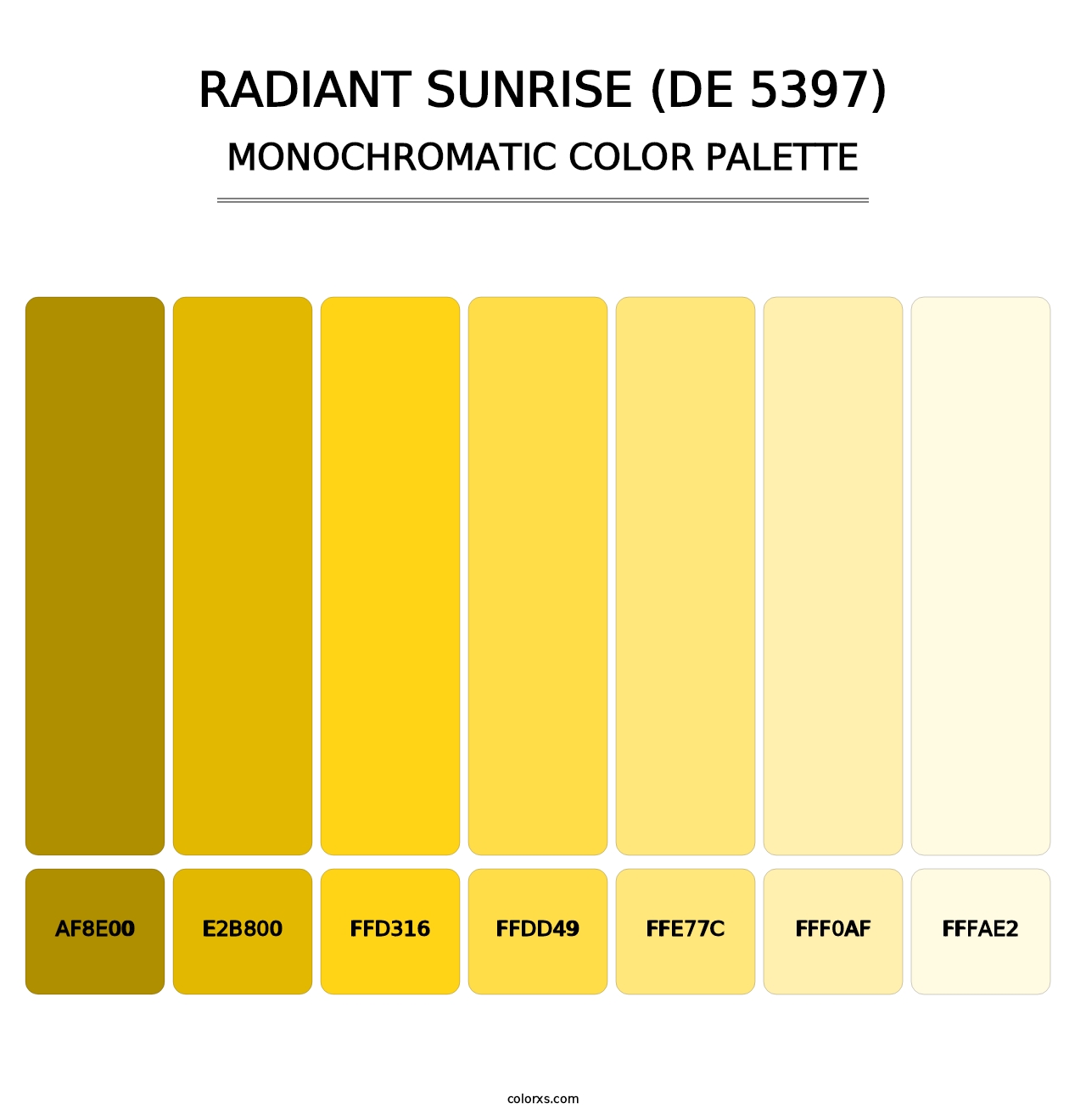 Radiant Sunrise (DE 5397) - Monochromatic Color Palette