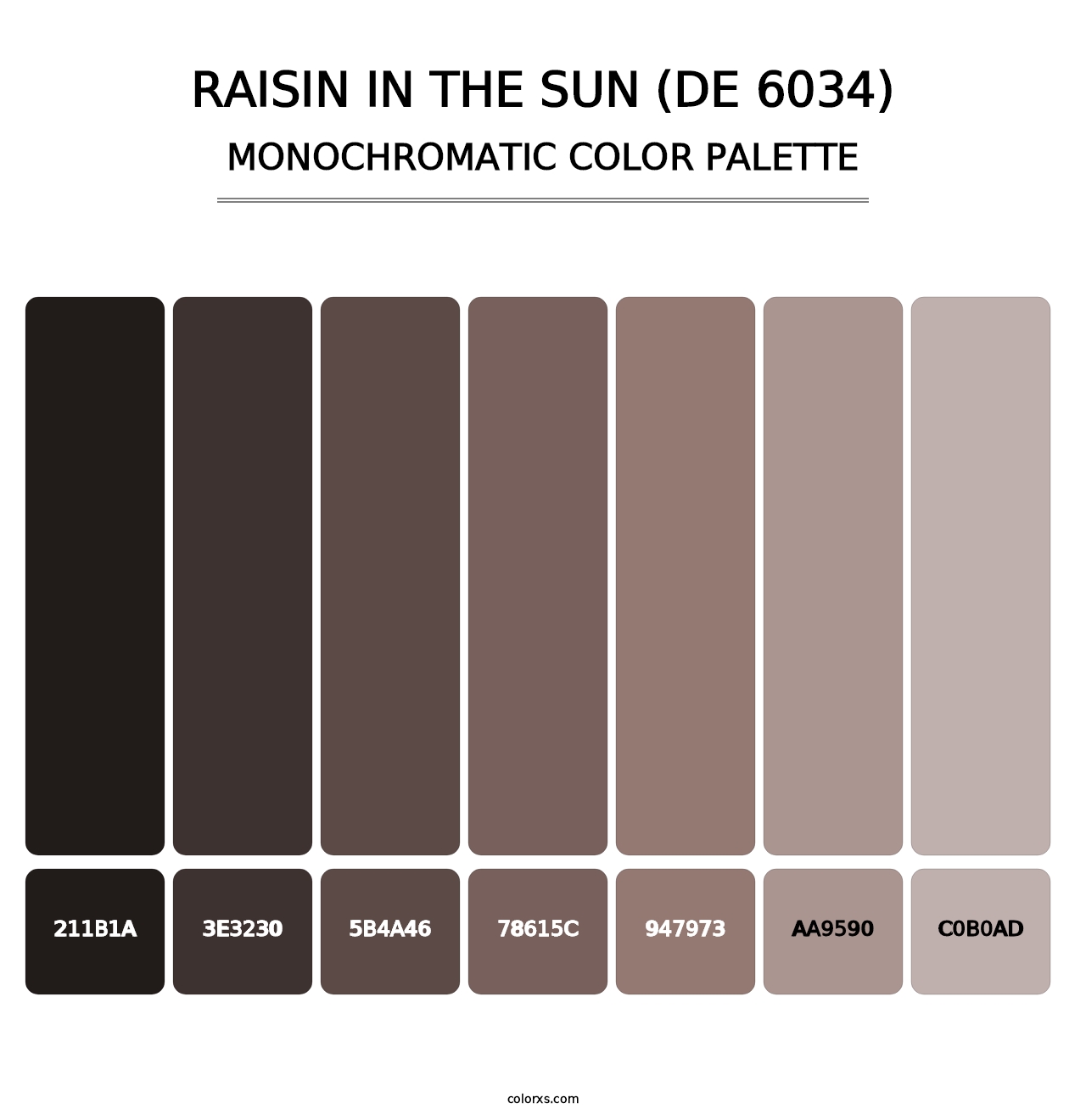 Raisin in the Sun (DE 6034) - Monochromatic Color Palette