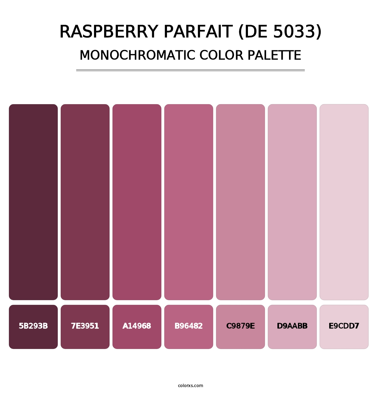 Raspberry Parfait (DE 5033) - Monochromatic Color Palette