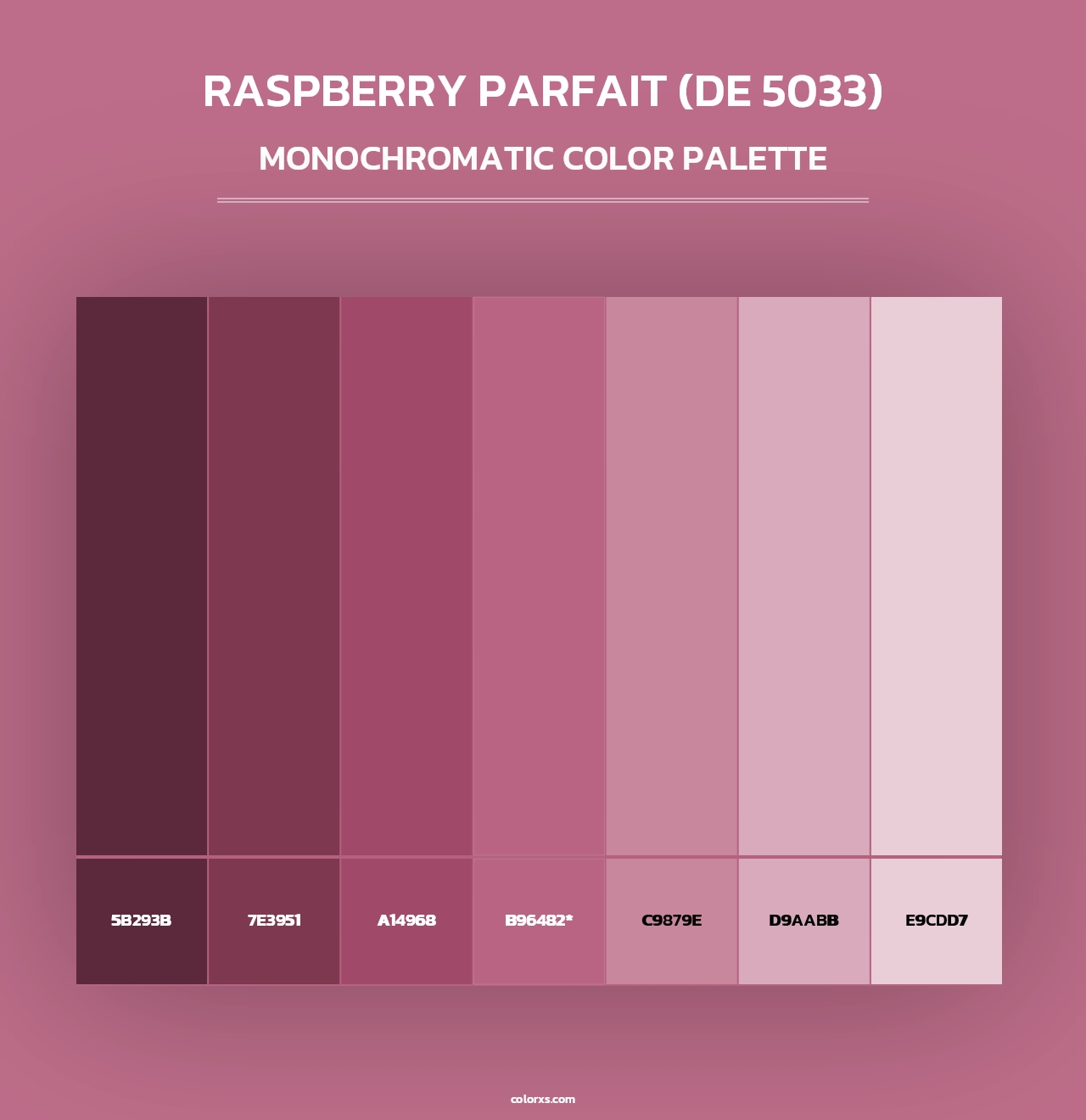 Raspberry Parfait (DE 5033) - Monochromatic Color Palette