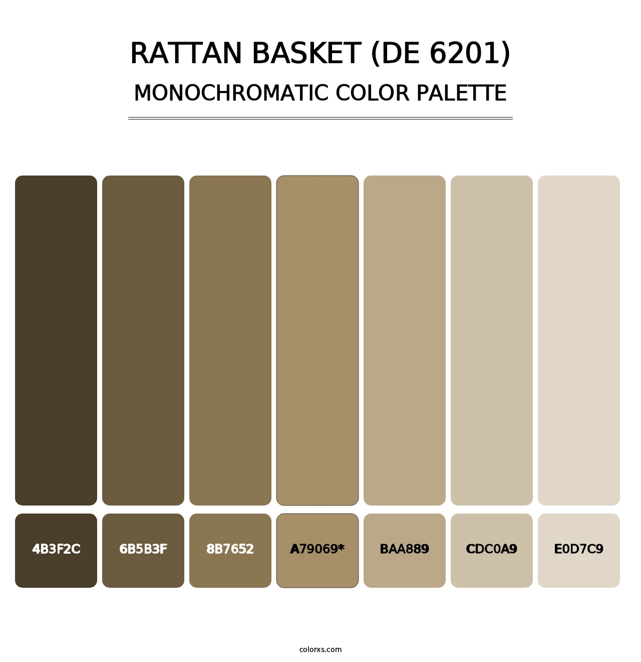 Rattan Basket (DE 6201) - Monochromatic Color Palette