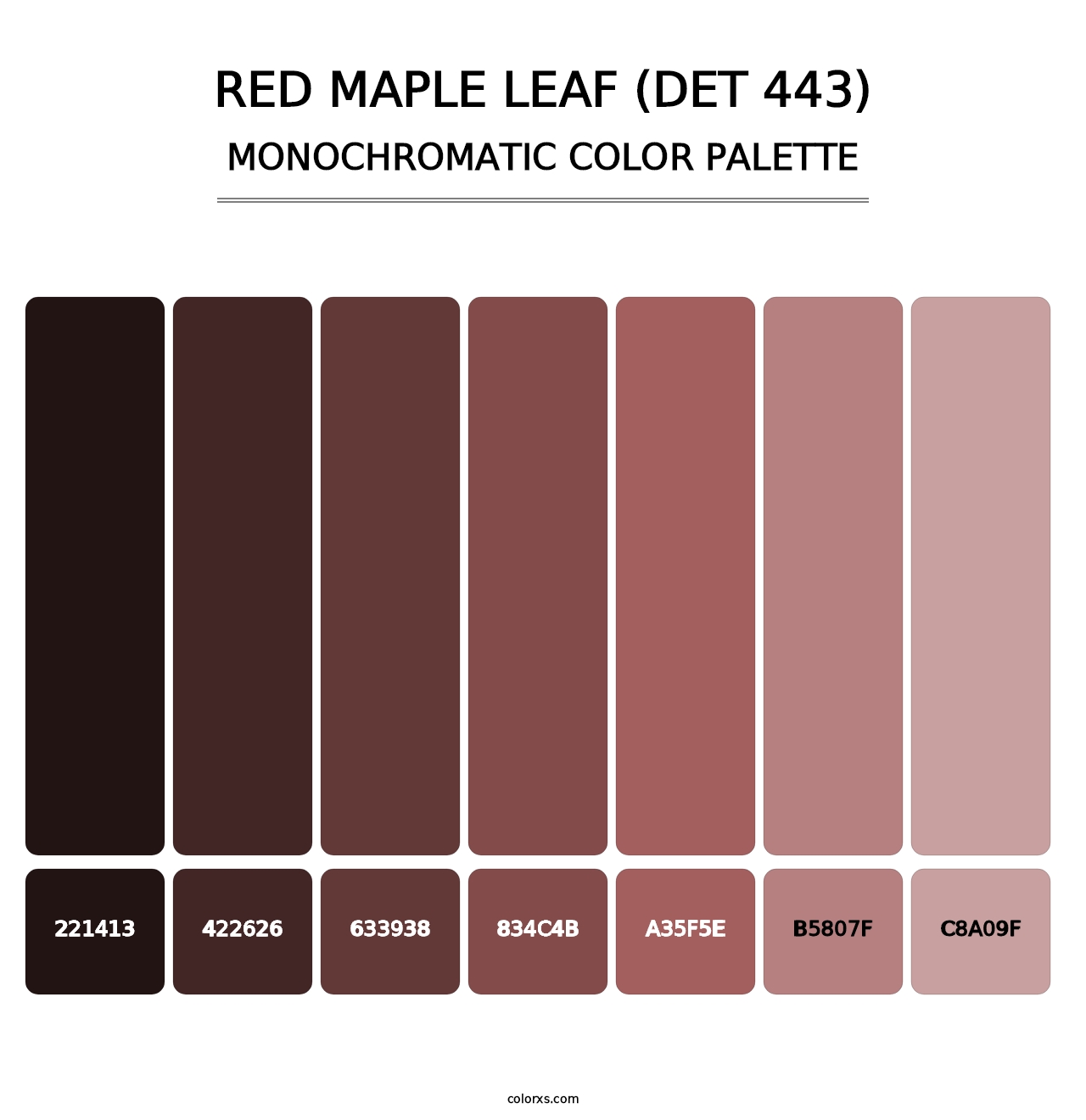 Red Maple Leaf (DET 443) - Monochromatic Color Palette