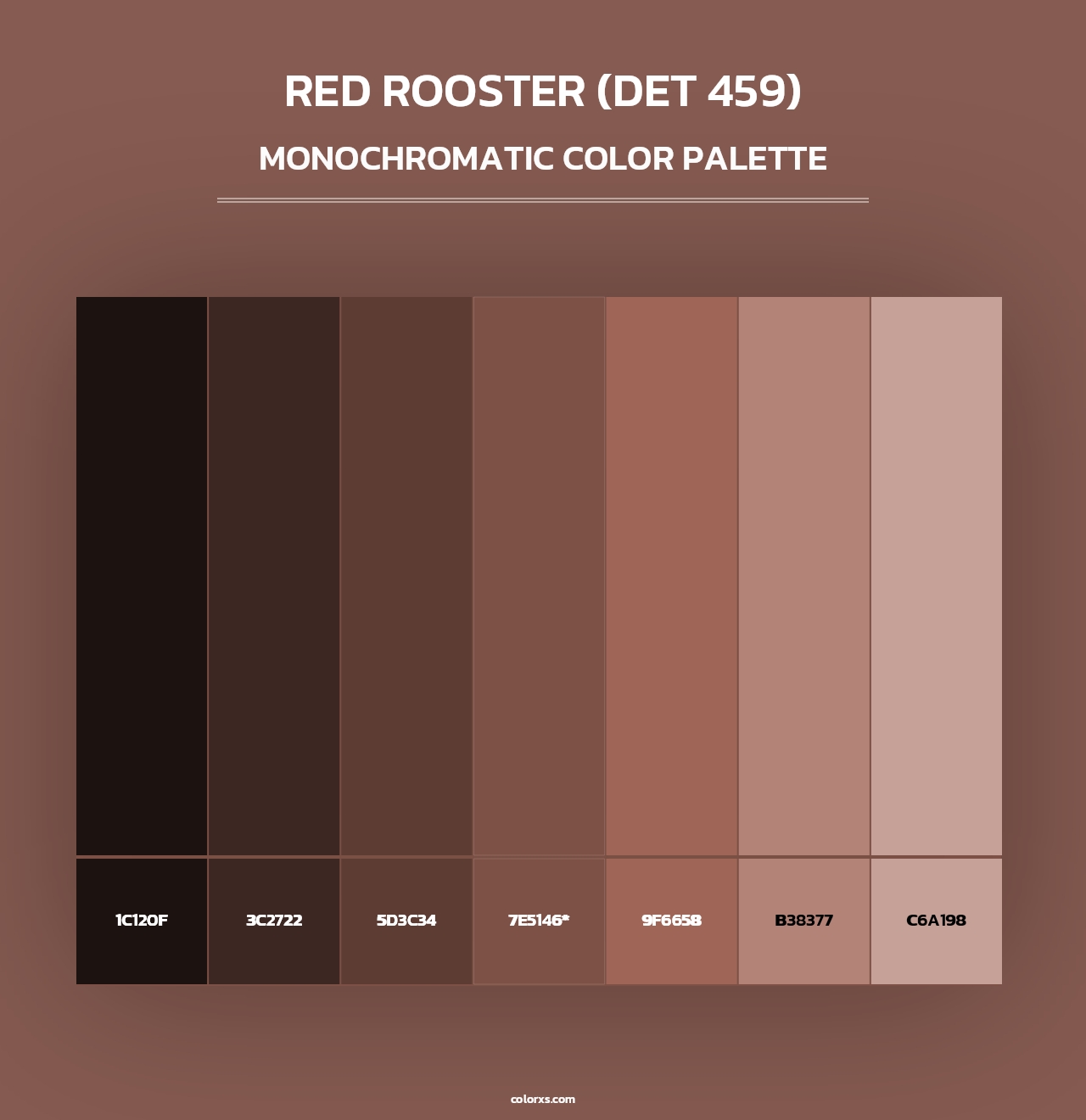 Red Rooster (DET 459) - Monochromatic Color Palette