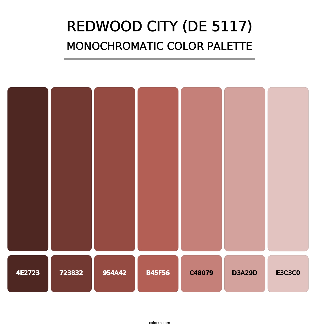 Redwood City (DE 5117) - Monochromatic Color Palette