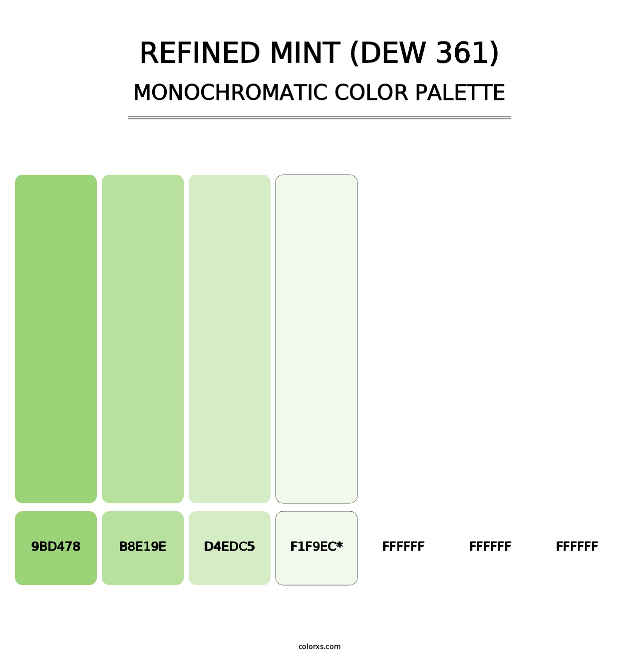 Refined Mint (DEW 361) - Monochromatic Color Palette