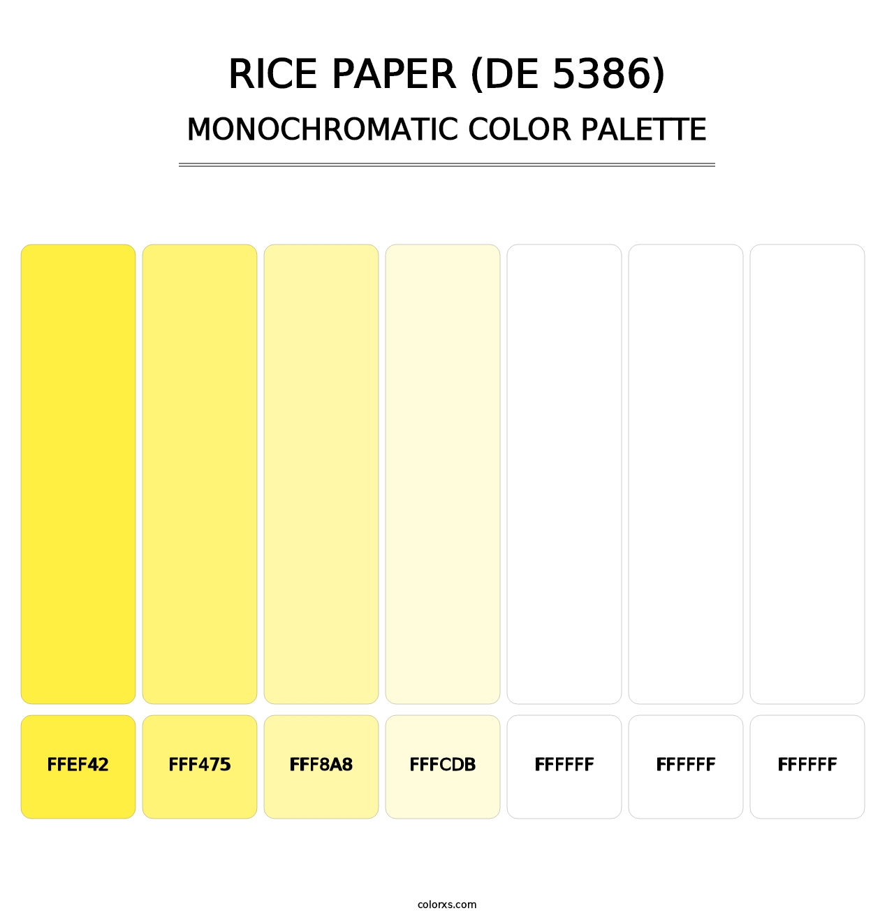 Rice Paper (DE 5386) - Monochromatic Color Palette