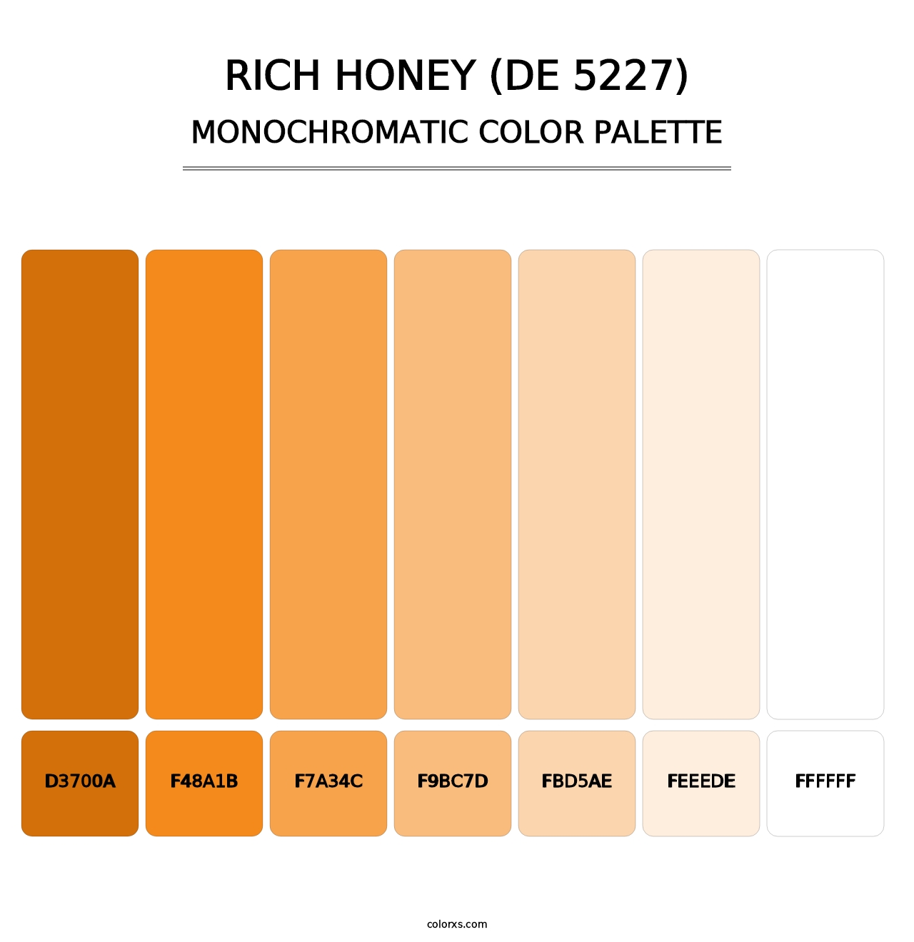 Rich Honey (DE 5227) - Monochromatic Color Palette