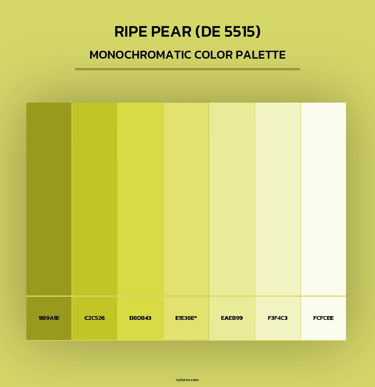 Ripe Pear (DE 5515) - Monochromatic Color Palette