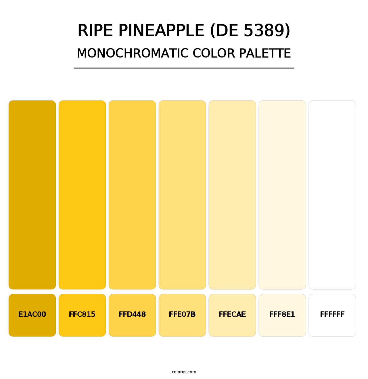 Ripe Pineapple (DE 5389) - Monochromatic Color Palette