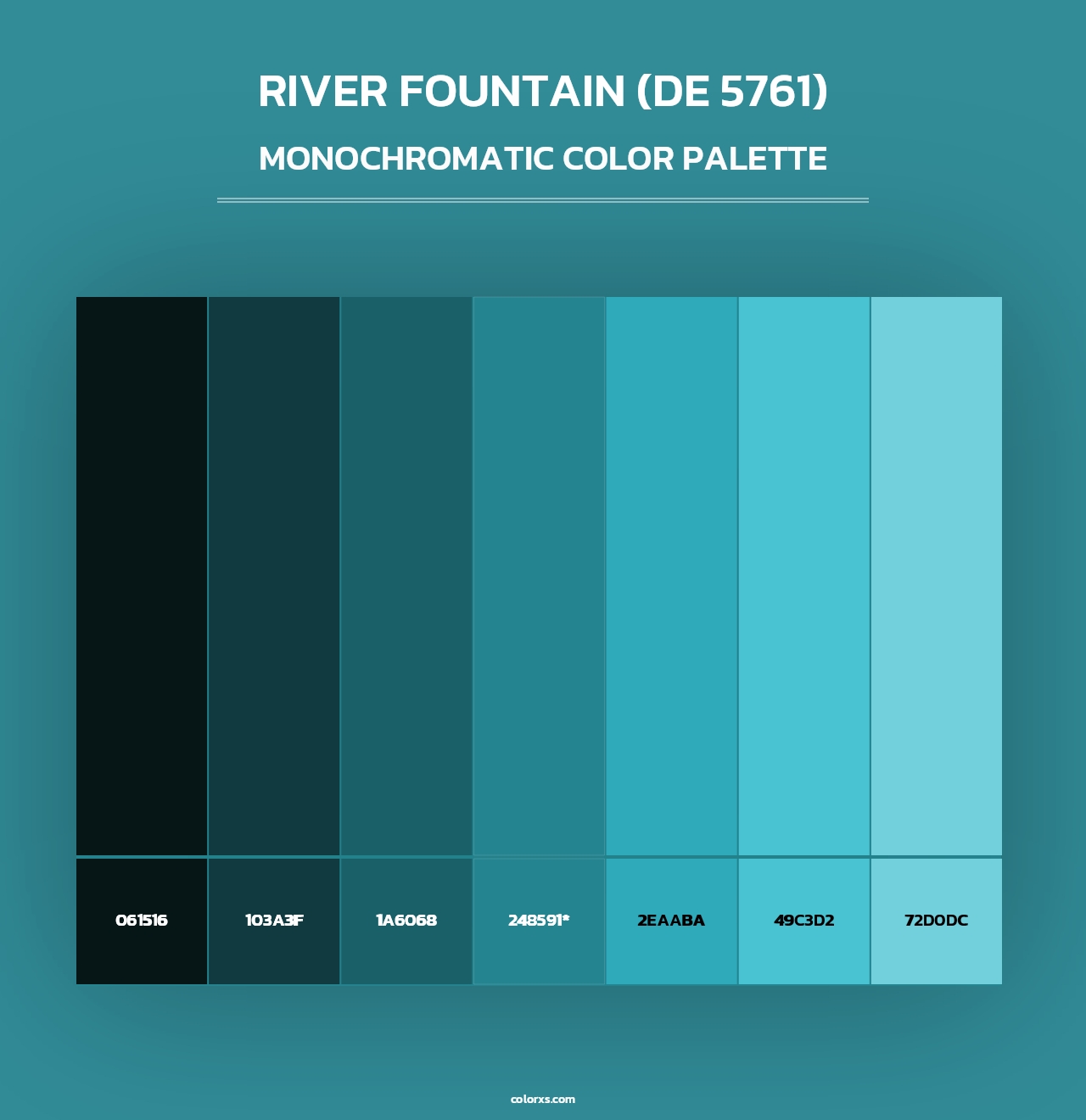 River Fountain (DE 5761) - Monochromatic Color Palette