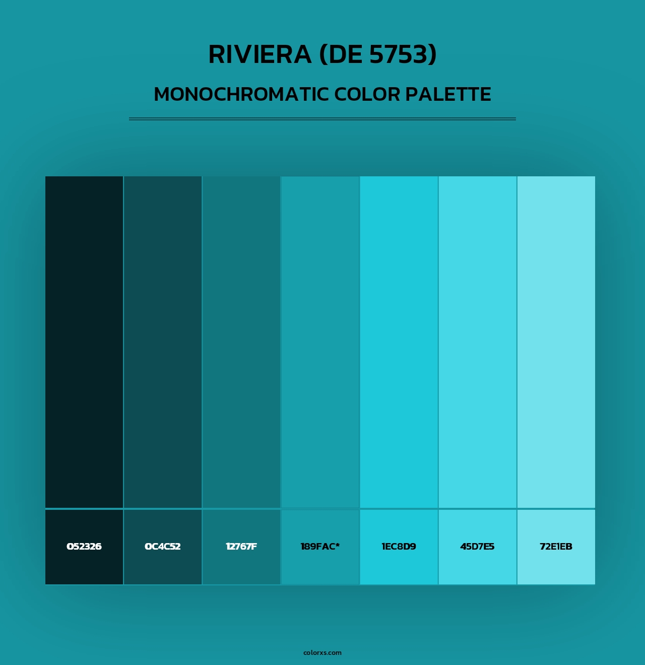 Riviera (DE 5753) - Monochromatic Color Palette