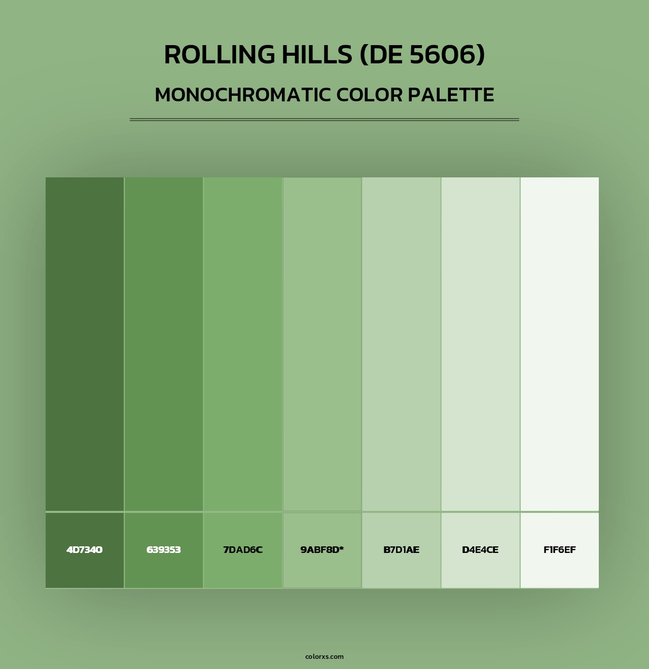 Rolling Hills (DE 5606) - Monochromatic Color Palette