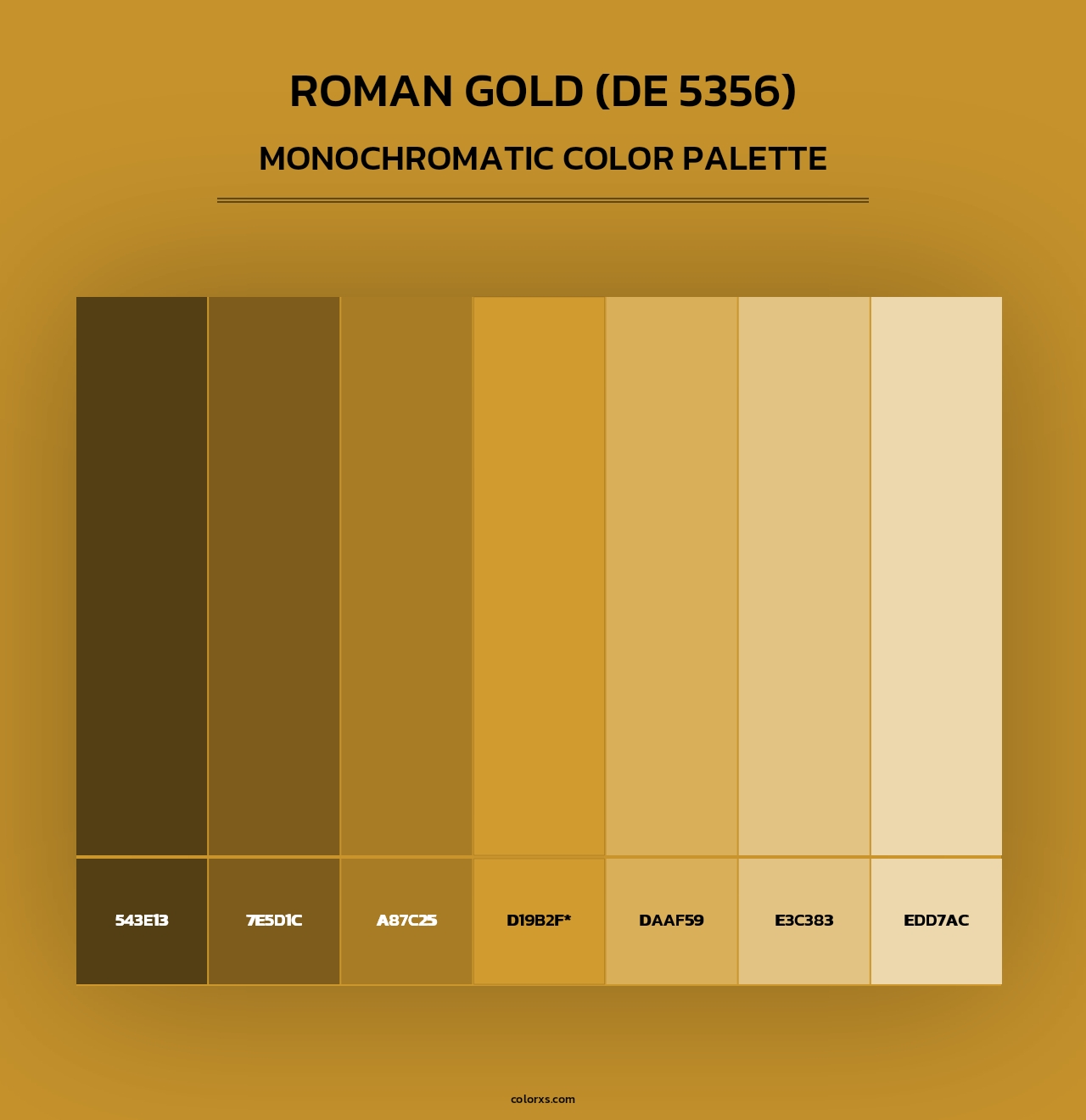 Roman Gold (DE 5356) - Monochromatic Color Palette