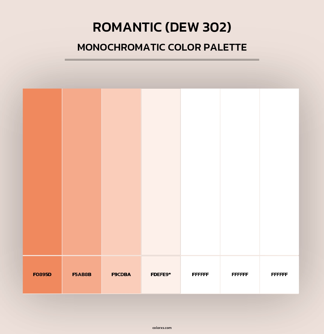 Romantic (DEW 302) - Monochromatic Color Palette