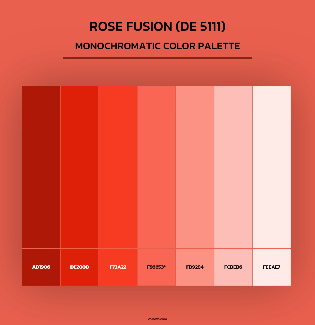 Rose Fusion (DE 5111) - Monochromatic Color Palette