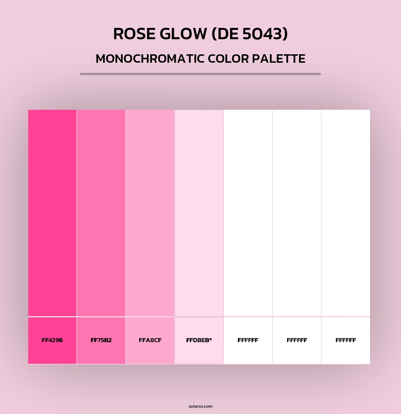 Rose Glow (DE 5043) - Monochromatic Color Palette