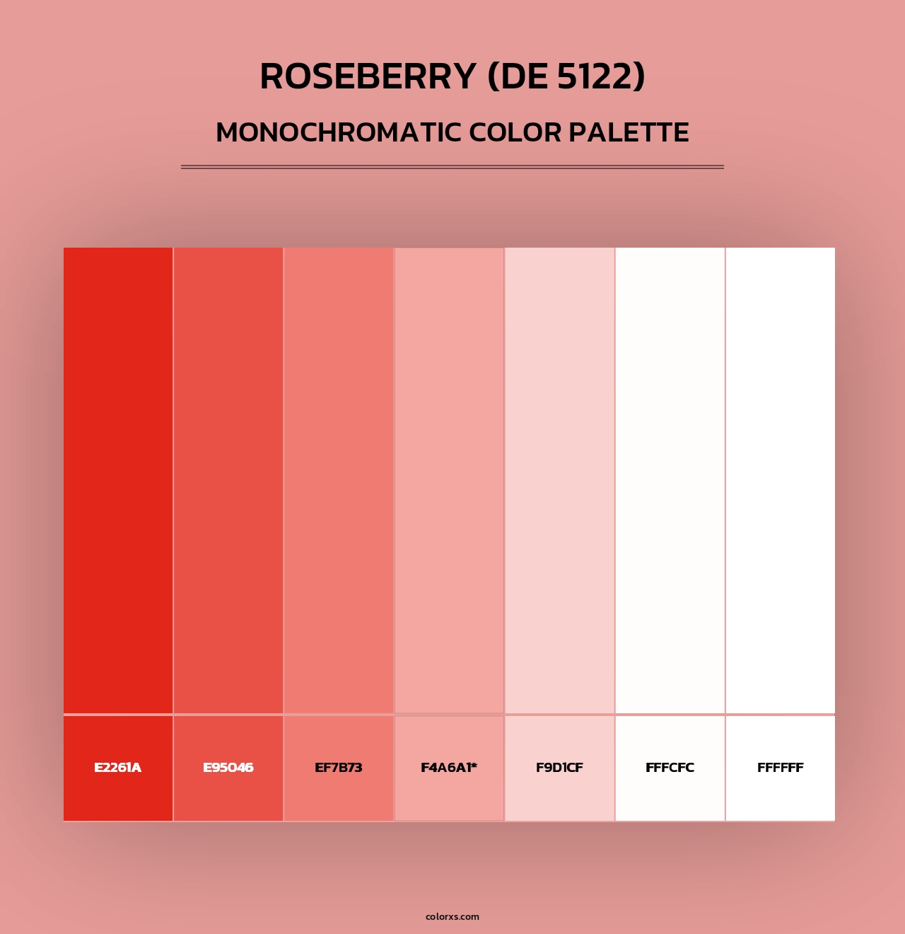 Roseberry (DE 5122) - Monochromatic Color Palette