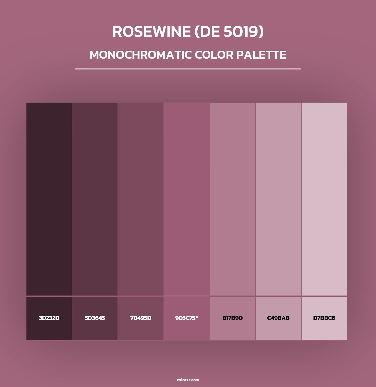 Rosewine (DE 5019) - Monochromatic Color Palette