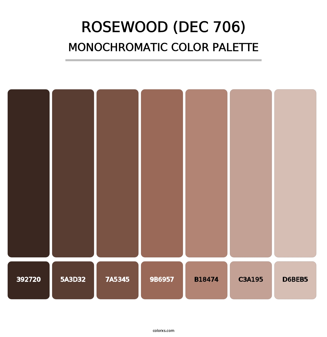 Rosewood (DEC 706) - Monochromatic Color Palette