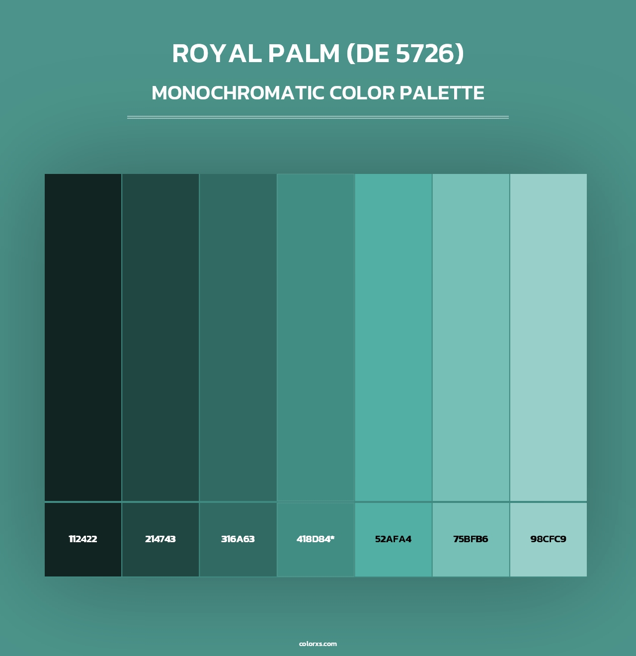 Royal Palm (DE 5726) - Monochromatic Color Palette
