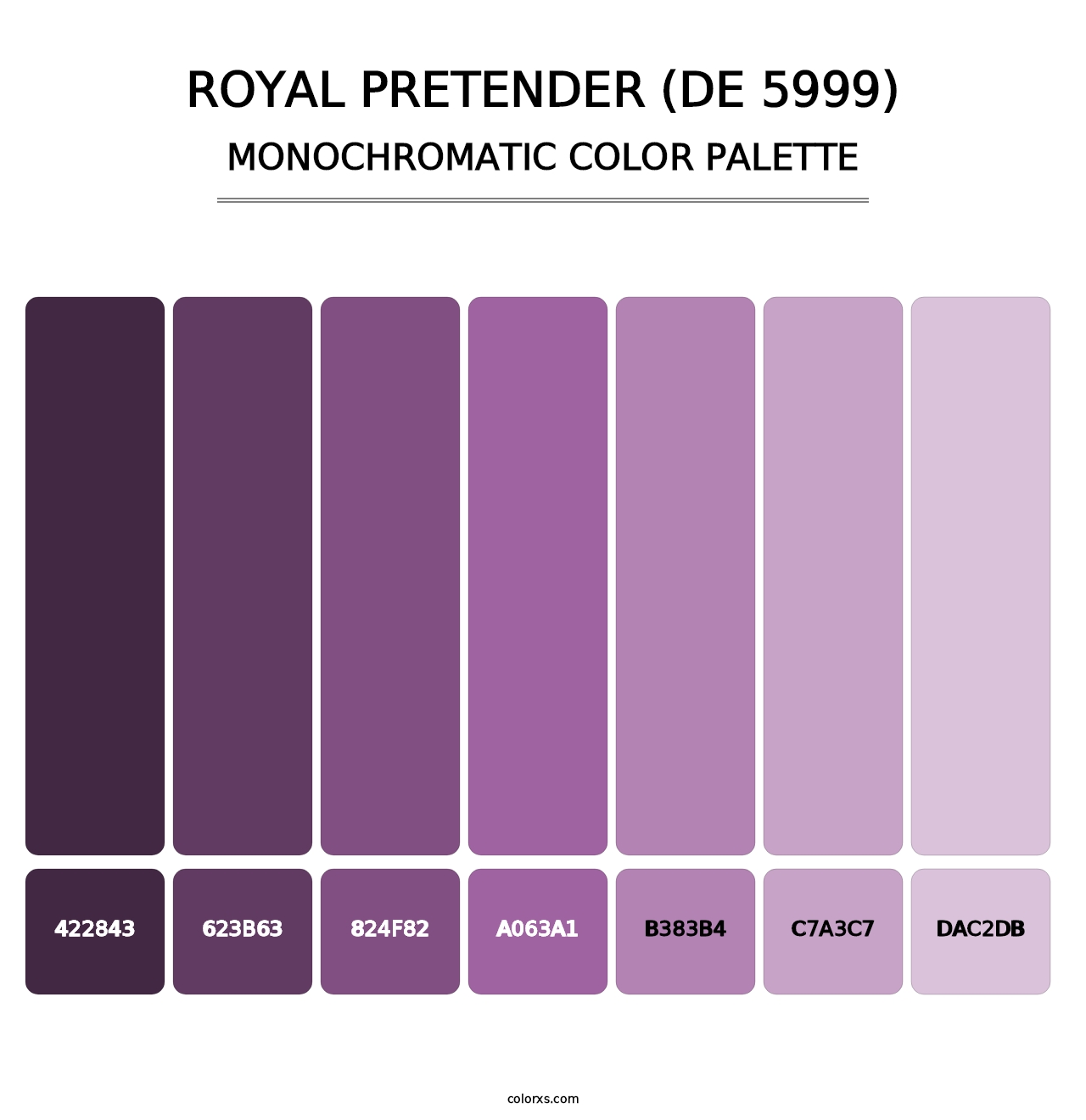 Royal Pretender (DE 5999) - Monochromatic Color Palette