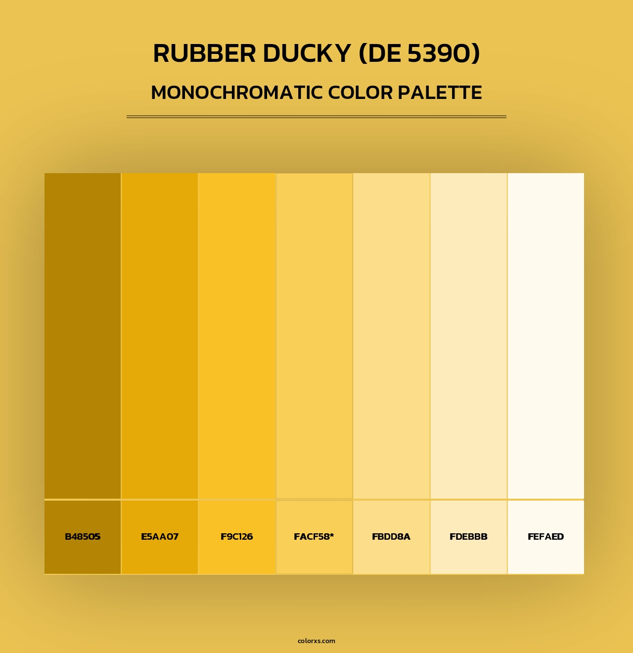 Rubber Ducky (DE 5390) - Monochromatic Color Palette