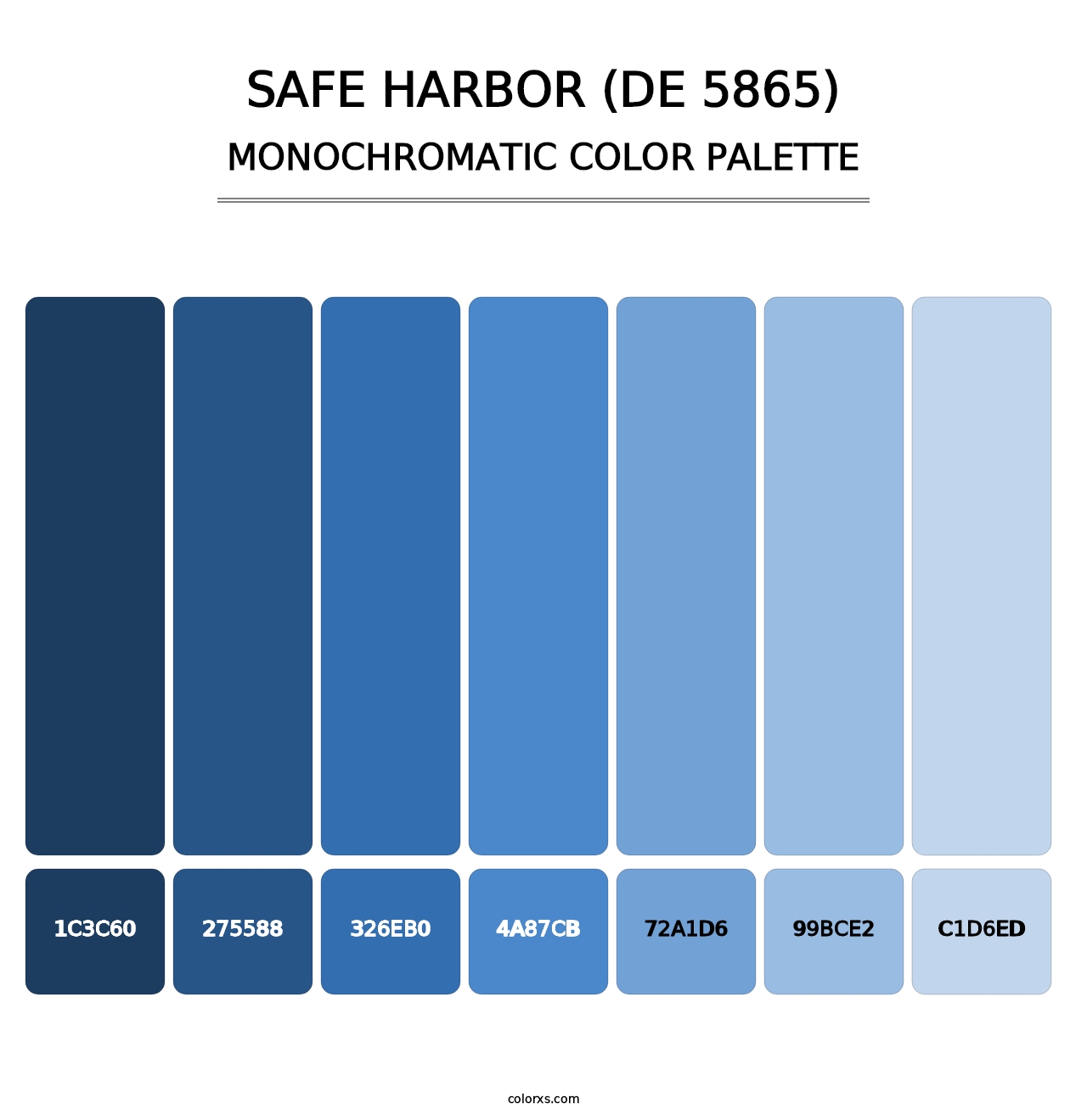 Safe Harbor (DE 5865) - Monochromatic Color Palette