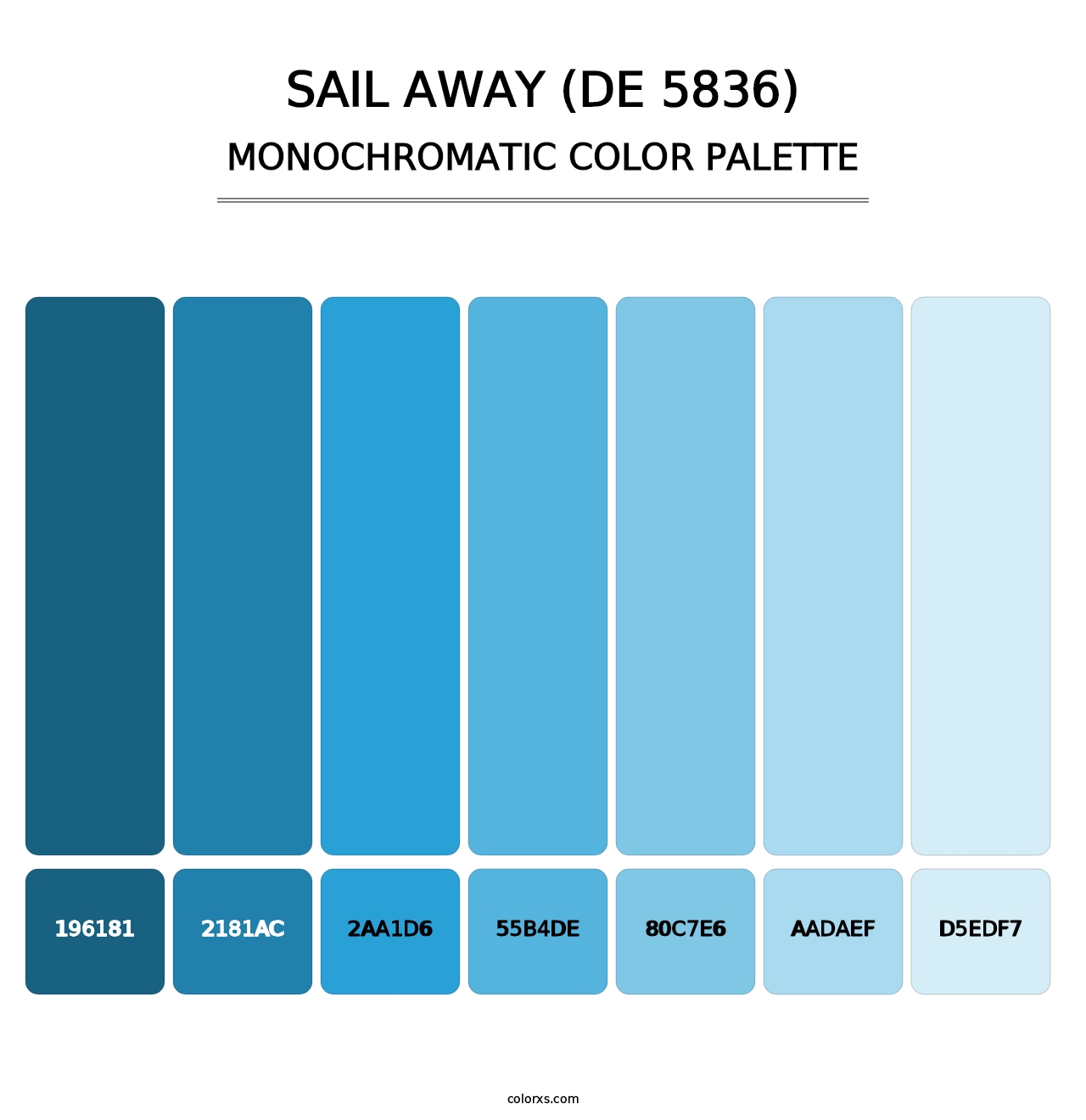 Sail Away (DE 5836) - Monochromatic Color Palette