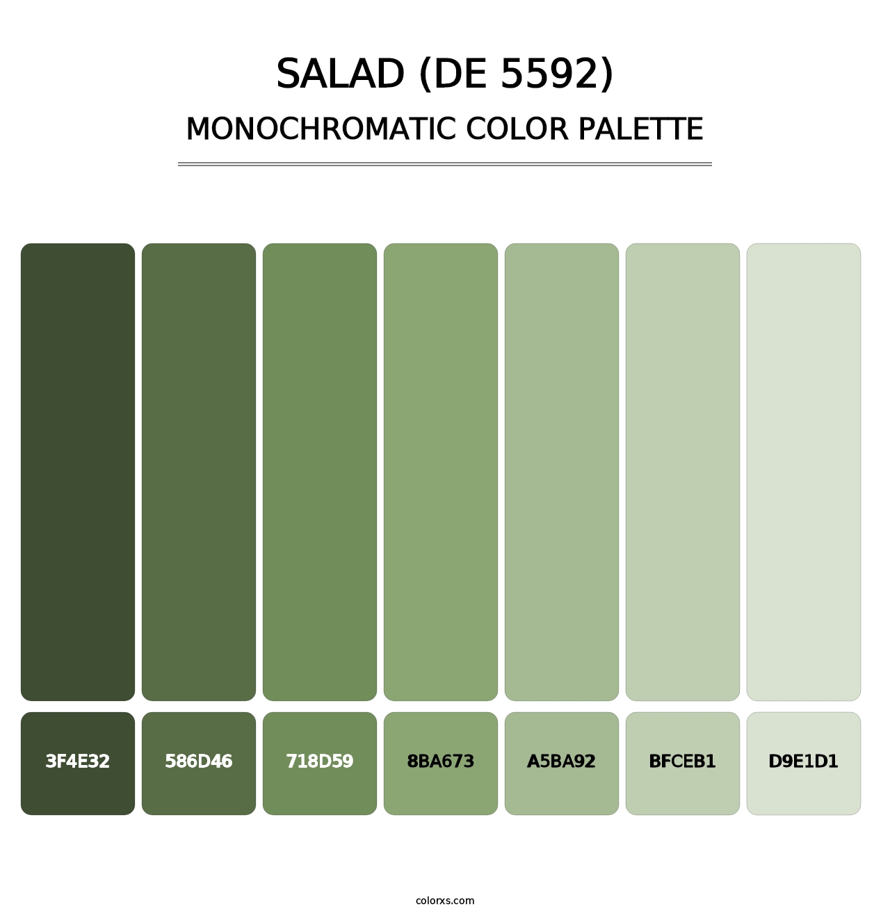 Salad (DE 5592) - Monochromatic Color Palette