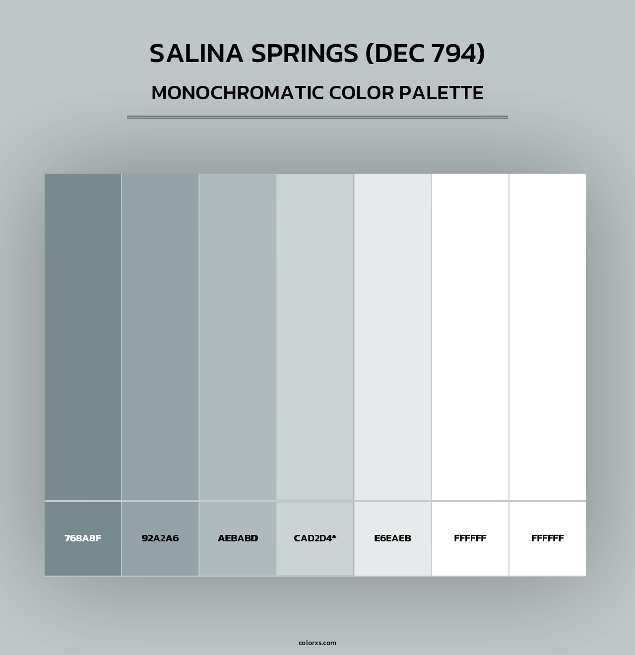 Salina Springs (DEC 794) - Monochromatic Color Palette