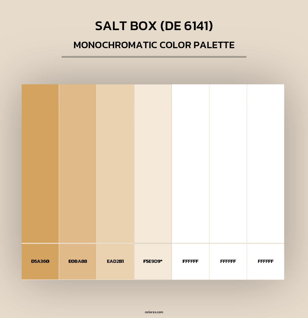 Salt Box (DE 6141) - Monochromatic Color Palette