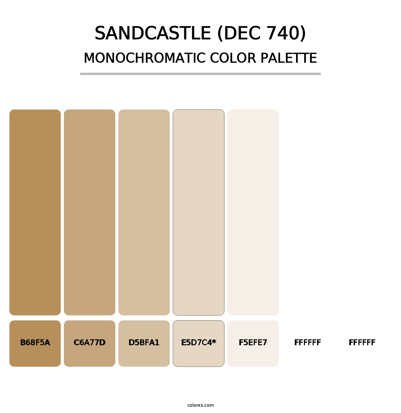 Sandcastle (DEC 740) - Monochromatic Color Palette