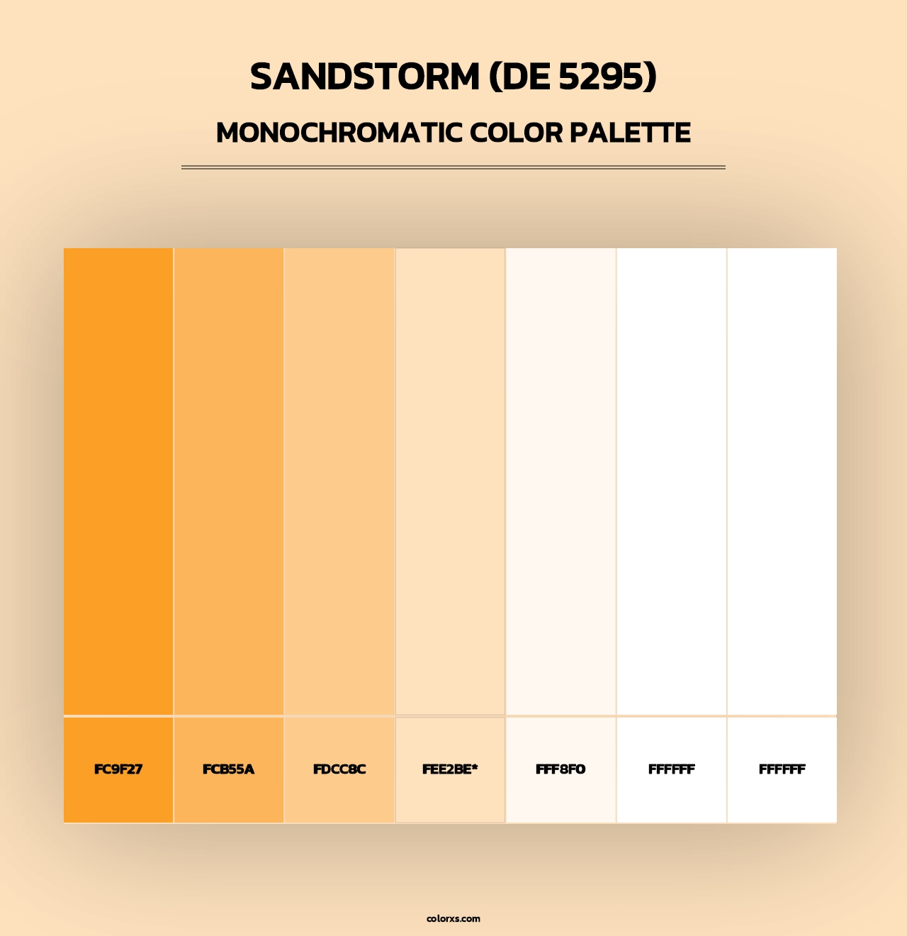 Sandstorm (DE 5295) - Monochromatic Color Palette
