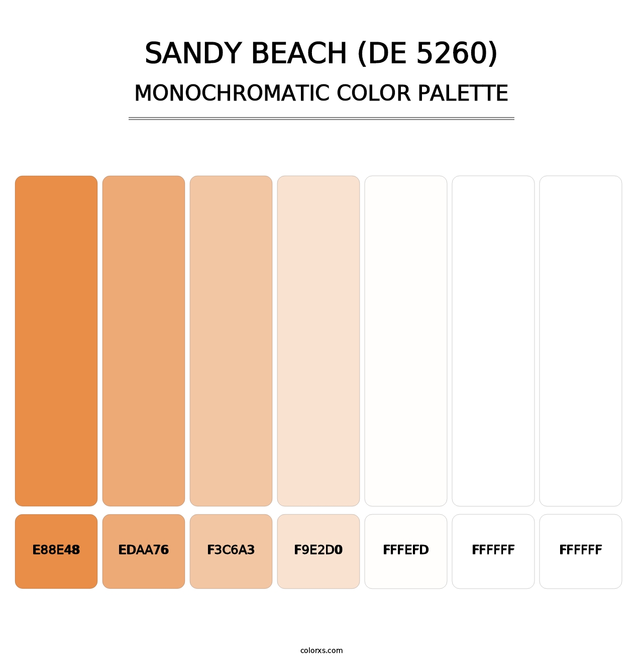 Sandy Beach (DE 5260) - Monochromatic Color Palette