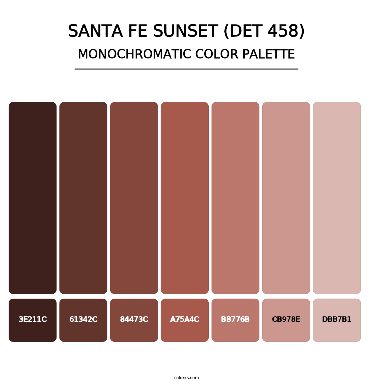Santa Fe Sunset (DET 458) - Monochromatic Color Palette