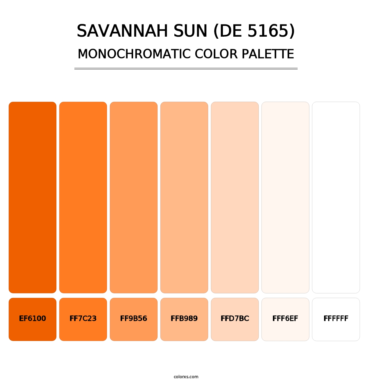 Savannah Sun (DE 5165) - Monochromatic Color Palette