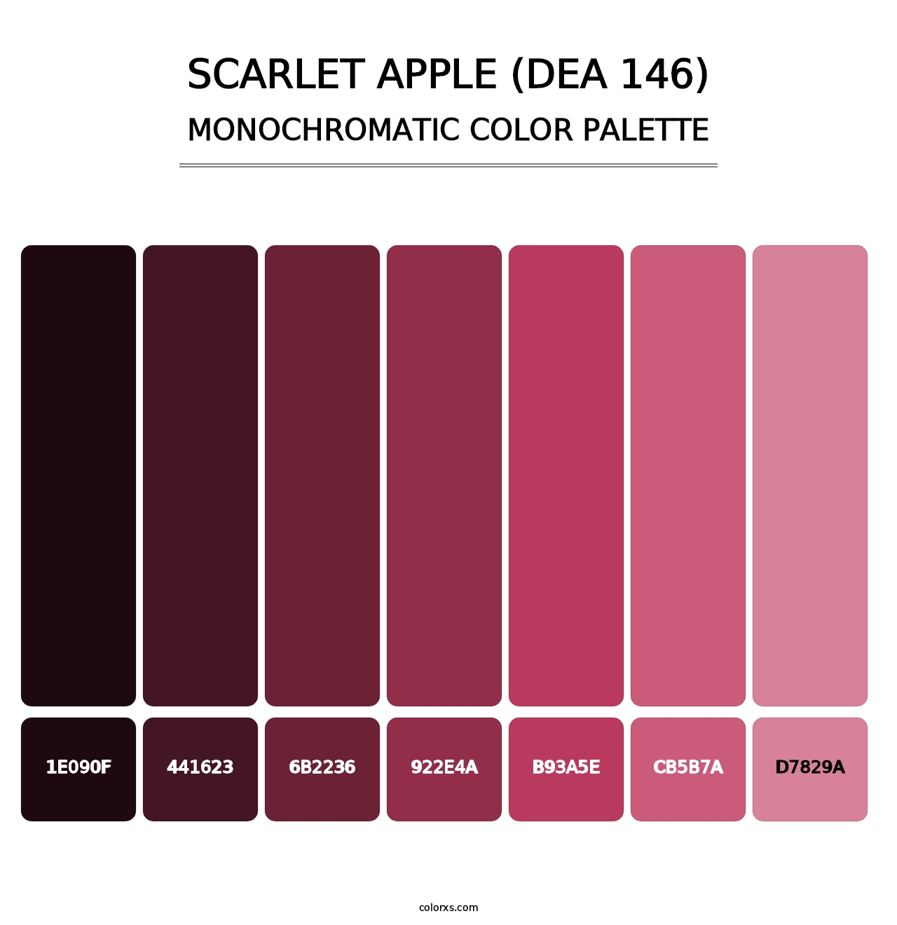 Scarlet Apple (DEA 146) - Monochromatic Color Palette