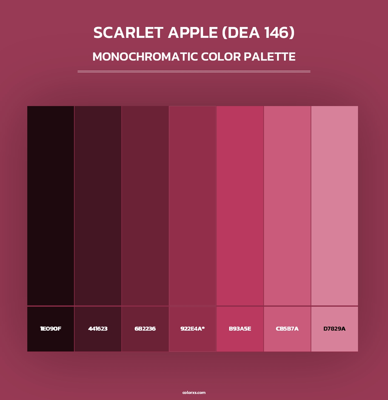 Scarlet Apple (DEA 146) - Monochromatic Color Palette