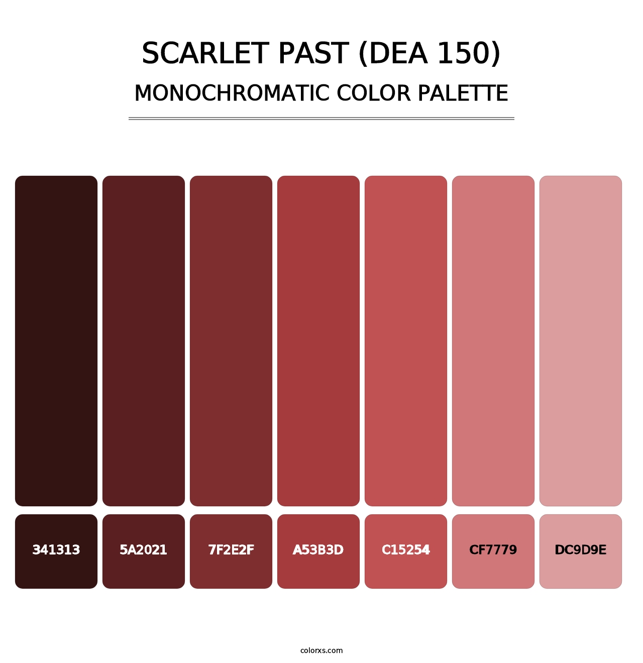 Scarlet Past (DEA 150) - Monochromatic Color Palette