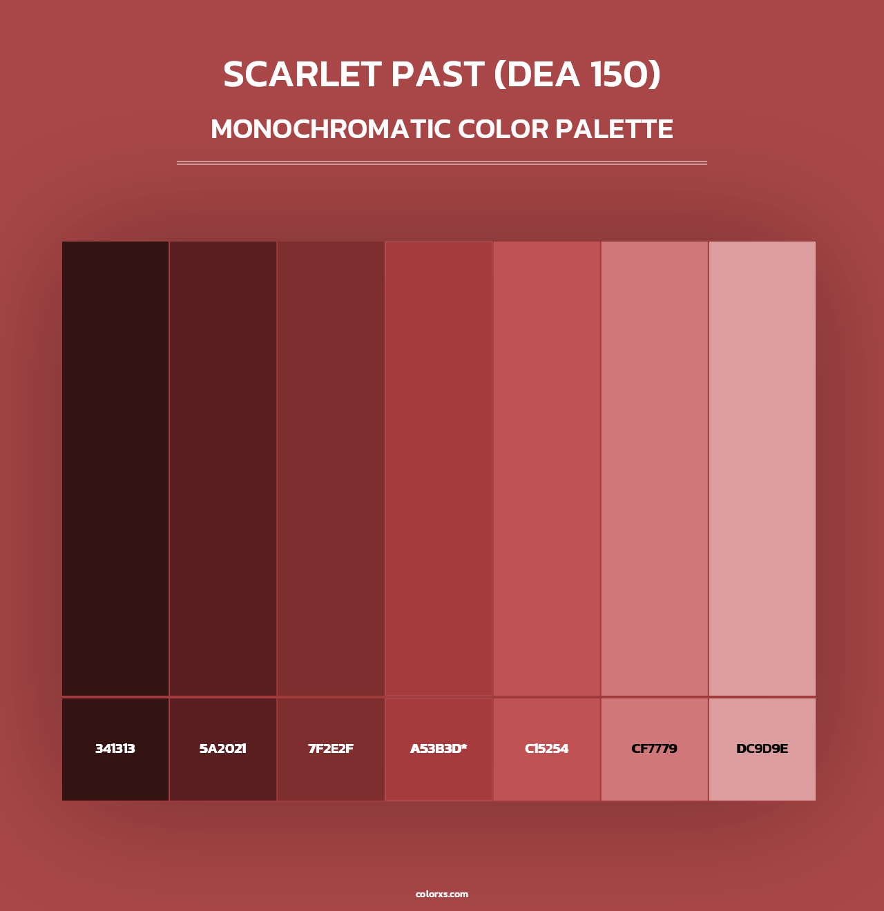 Scarlet Past (DEA 150) - Monochromatic Color Palette