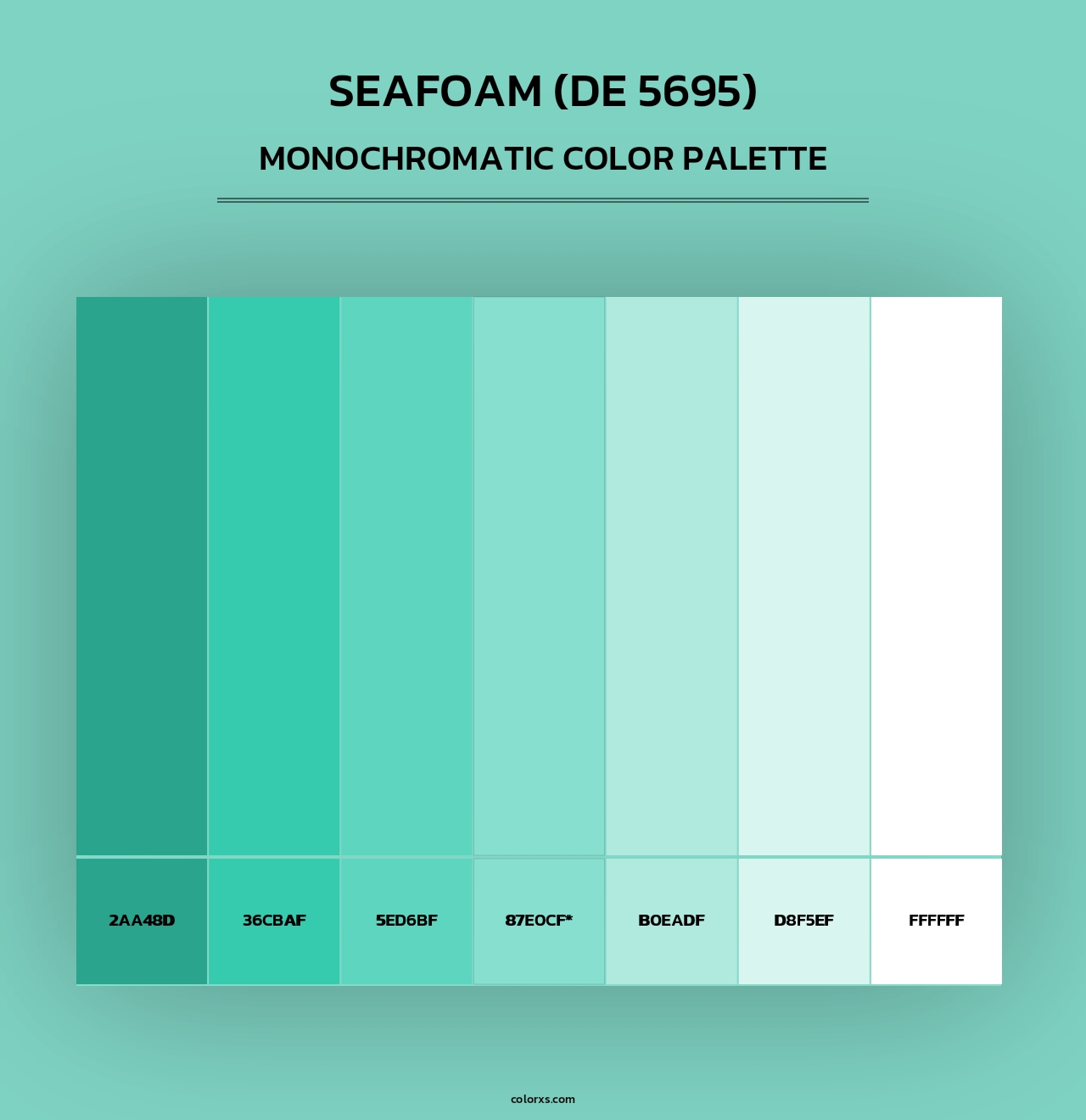 Seafoam (DE 5695) - Monochromatic Color Palette