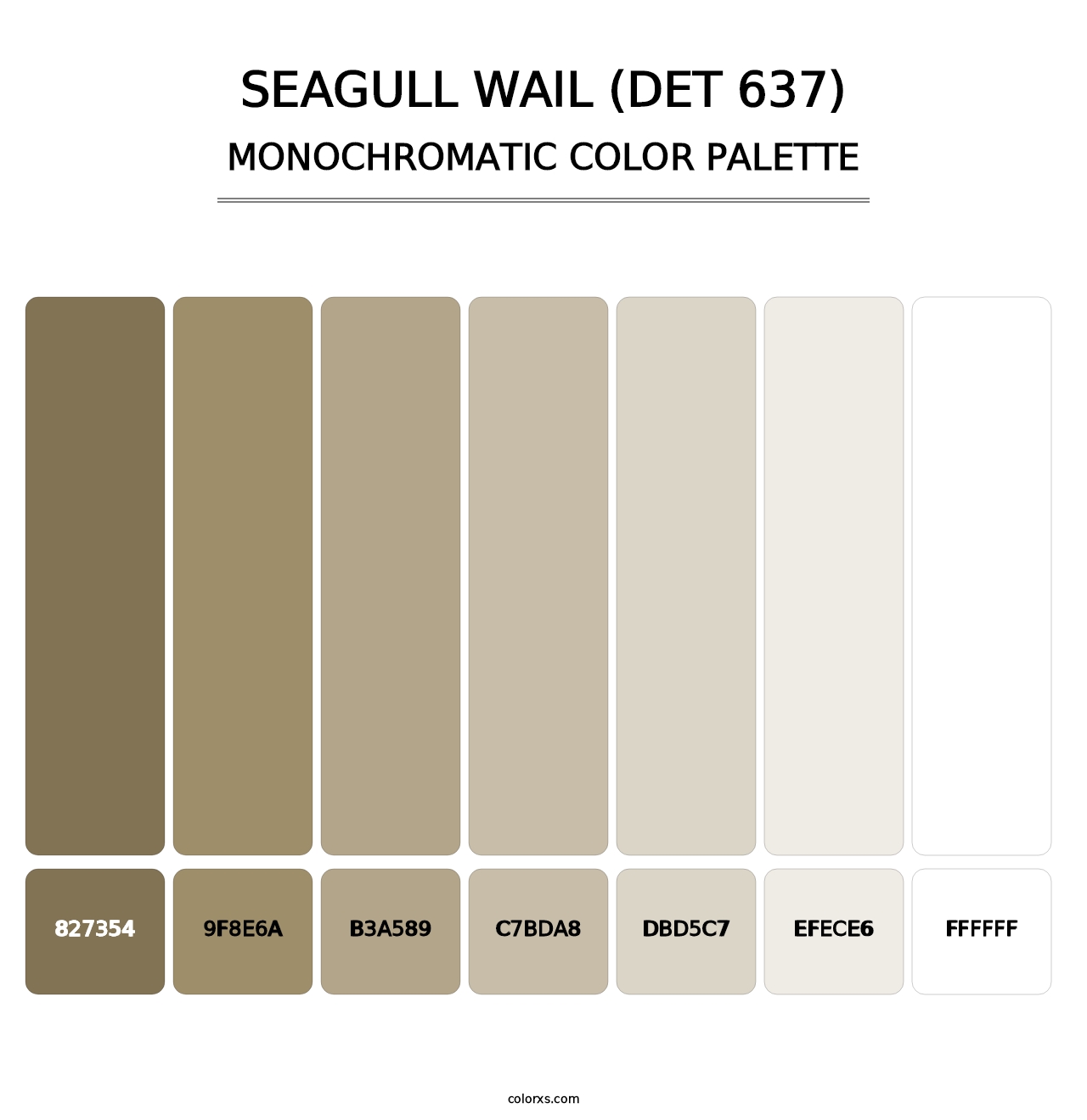 Seagull Wail (DET 637) - Monochromatic Color Palette