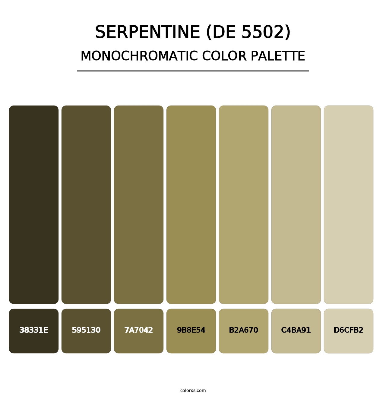 Serpentine (DE 5502) - Monochromatic Color Palette