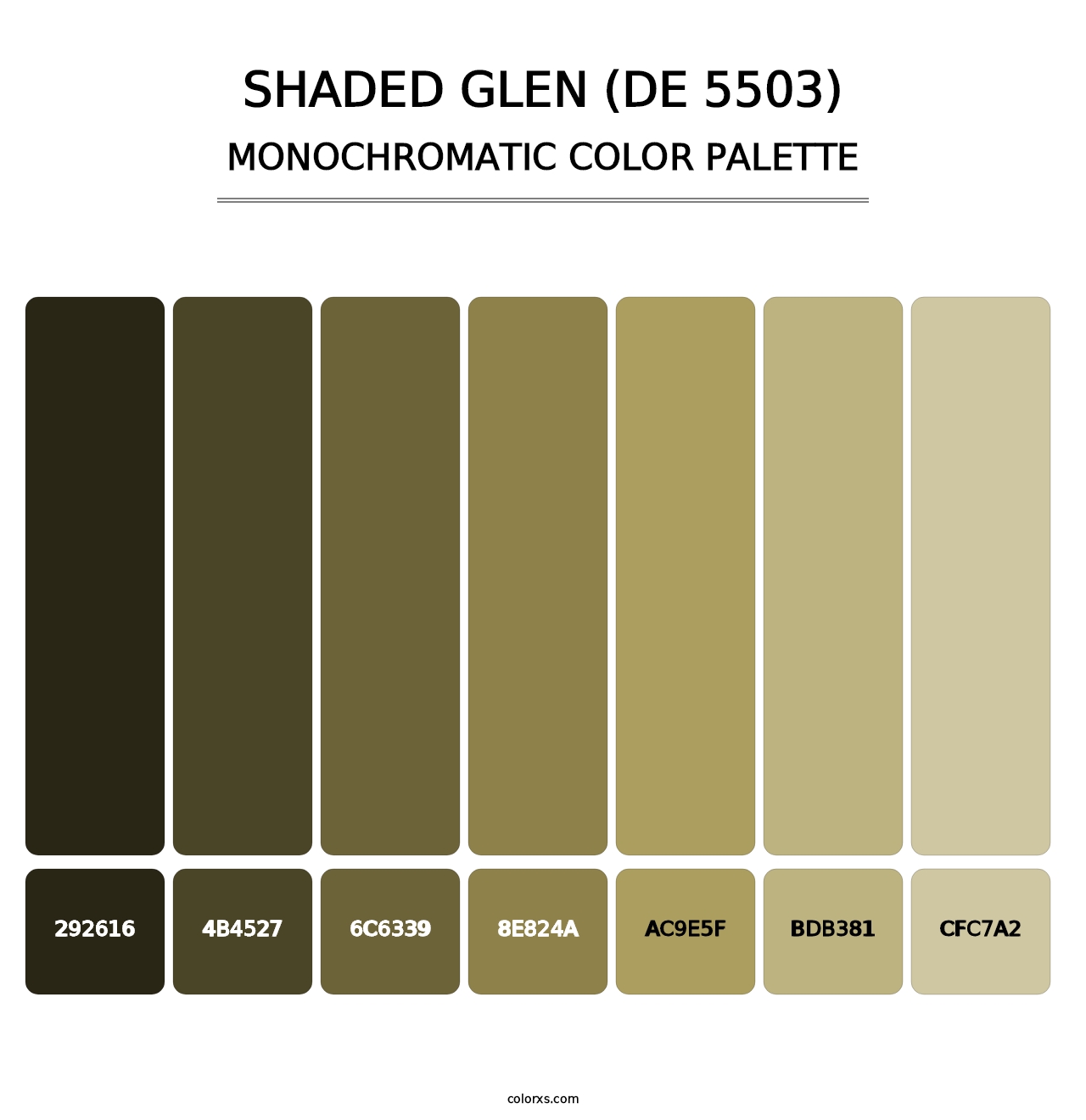 Shaded Glen (DE 5503) - Monochromatic Color Palette
