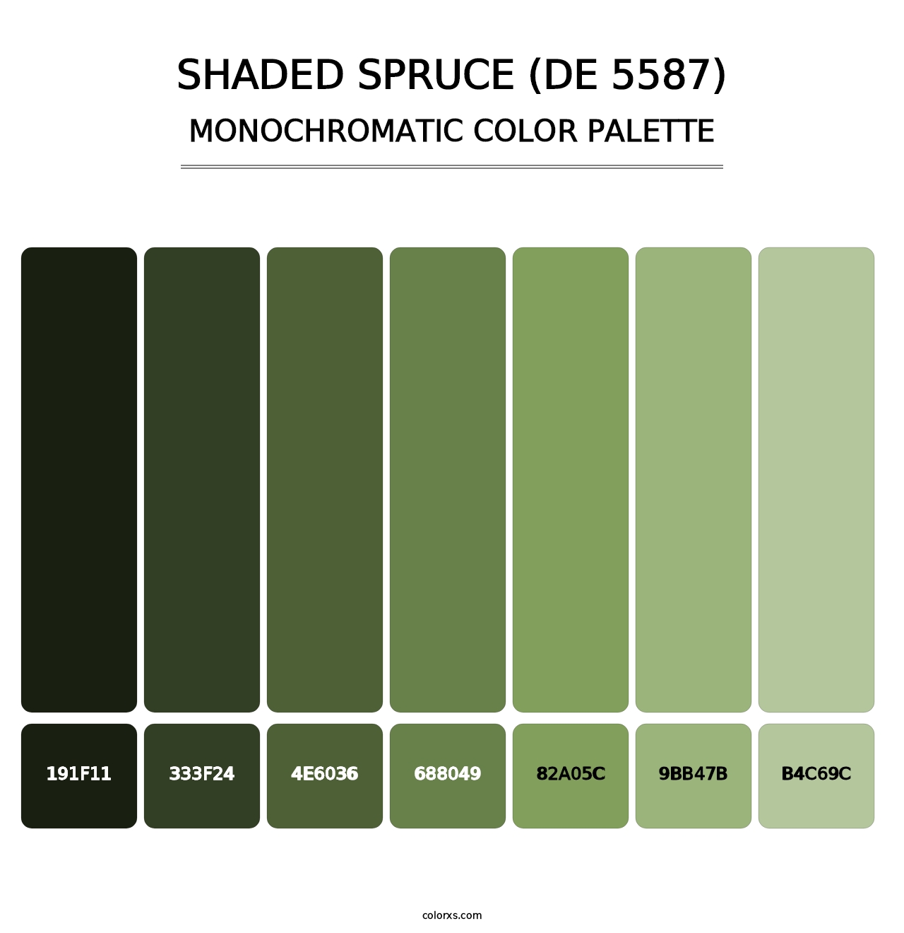 Shaded Spruce (DE 5587) - Monochromatic Color Palette