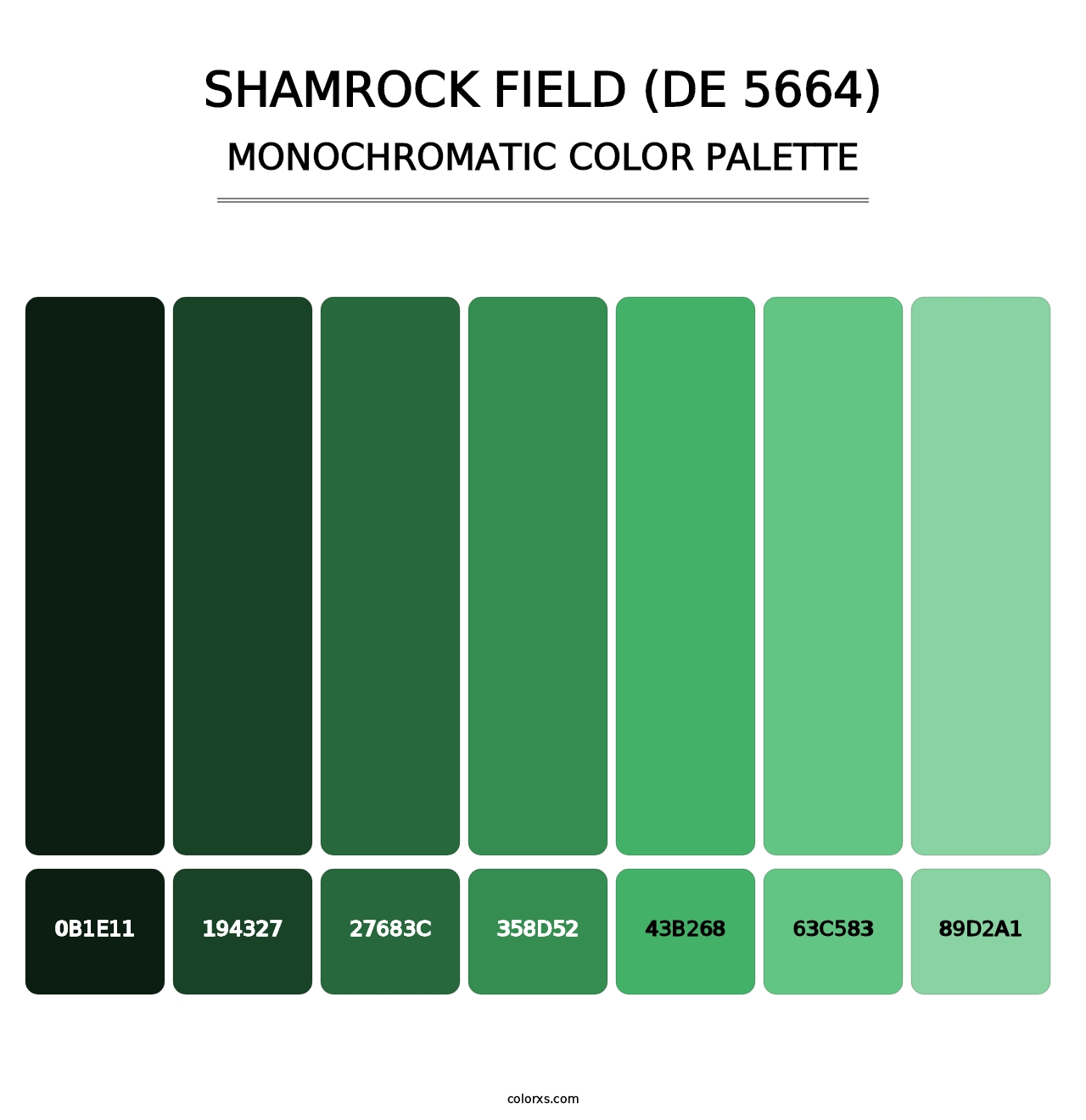 Shamrock Field (DE 5664) - Monochromatic Color Palette