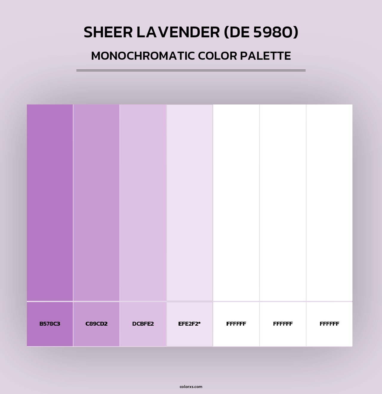 Sheer Lavender (DE 5980) - Monochromatic Color Palette